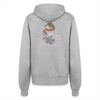 Clown - Frauen Kapuzenjacke - Grau meliert - Hinten - Maraike (178cm)