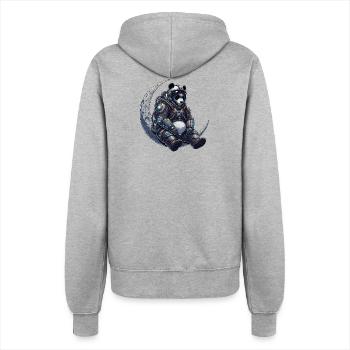 Panda Astronaut  - Frauen Kapuzenjacke - Grau meliert - Hinten - Maraike (178cm)