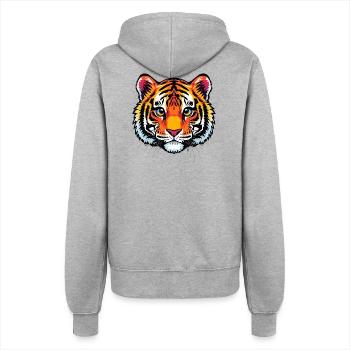Tête de tigre mignonne - Veste à capuche Femme - gris chiné - Dos - Maraike (178cm)
