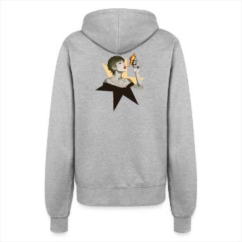 Woman fire 2 - Women’s Hooded Jacket - heather grey - Back - Maraike (178cm)
