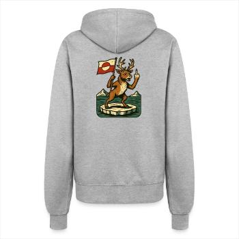 Caribou renne de la chemise du Groenland - Veste à capuche Femme - gris chiné - Dos - Maraike (178cm)