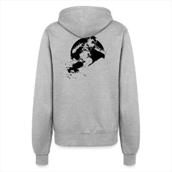 Snowboarder - Frauen Kapuzenjacke - Grau meliert - Hinten - Maraike (178cm)