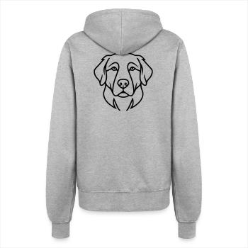 Labrador Hundekopf Outline - Frauen Kapuzenjacke - Grau meliert - Hinten - Maraike (178cm)