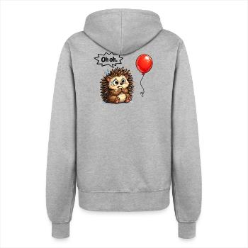 Süßer Igel Geschenk Idee mit Humor - Frauen Kapuzenjacke - Grau meliert - Hinten - Maraike (178cm)