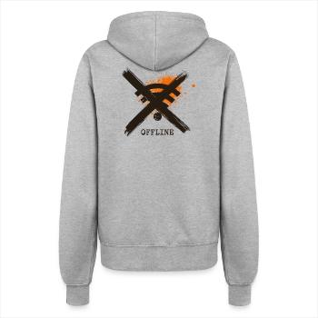 Chronically Offline - Digital Detox Art by Free Ar - Women’s Hooded Jacket - heather grey - Back - Maraike (178cm)