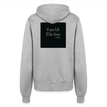 If You Fall Typography Poster Design - Frauen Kapuzenjacke - Grau meliert - Hinten - Maraike (178cm)
