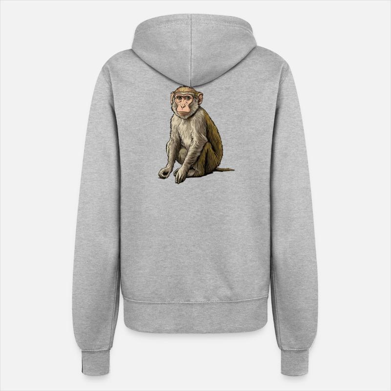 Macaque Macaque - Women’s Hooded Jacket - heather grey