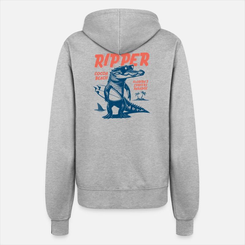 Ripper Surfer Croc Cocoa Beach Florida - Hættejakke til damer - grå meleret