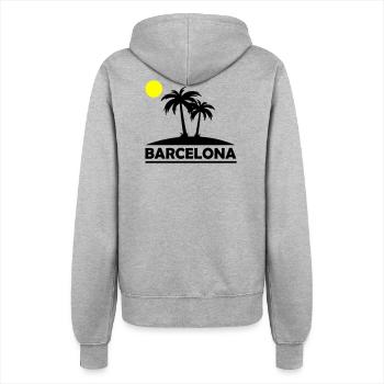 Plage de Barcelone - Veste à capuche Femme - gris chiné - Dos - Maraike (178cm)