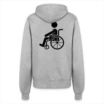 Homme en fauteuil roulant - Veste à capuche Femme - gris chiné - Dos - Maraike (178cm)