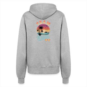 Team Kreta Strand Retro Sunset - Frauen Kapuzenjacke - Grau meliert - Hinten - Maraike (178cm)