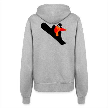 Snowboard - Frauen Kapuzenjacke - Grau meliert - Hinten - Maraike (178cm)