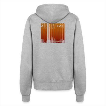 San Francisco Orange Skyline - Women’s Hooded Jacket - heather grey - Back - Maraike (178cm)