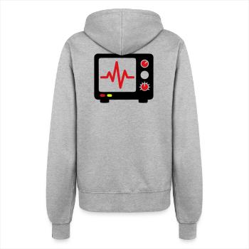 EKG Monitor Herzschlag Medizin - Frauen Kapuzenjacke - Grau meliert - Hinten - Maraike (178cm)