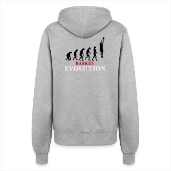 Basket Evolution Sports and humour 3c - Women’s Hooded Jacket - heather grey - Back - Maraike (178cm)