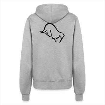 charging bull - Women’s Hooded Jacket - heather grey - Back - Maraike (178cm)