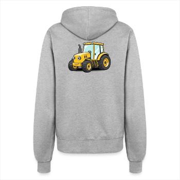 Traktor - Frauen Kapuzenjacke - Grau meliert - Hinten - Maraike (178cm)