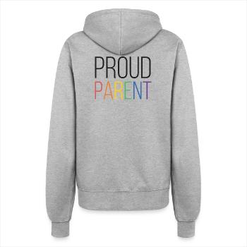 Mois de la fierté LGBTQ - Proud Parent - Veste à capuche Femme - gris chiné - Dos - Maraike (178cm)