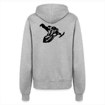 snowmobile stunt - Frauen Kapuzenjacke - Grau meliert - Hinten - Maraike (178cm)