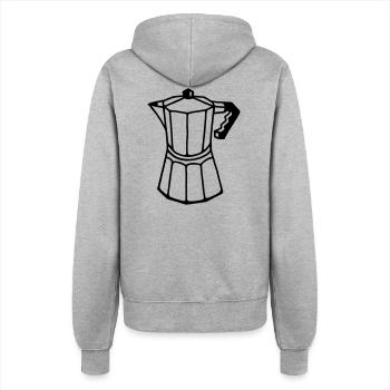 Italian espresso coffee pot - Women’s Hooded Jacket - heather grey - Back - Maraike (178cm)