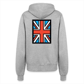 Union Jack - Women’s Hooded Jacket - heather grey - Back - Maraike (178cm)