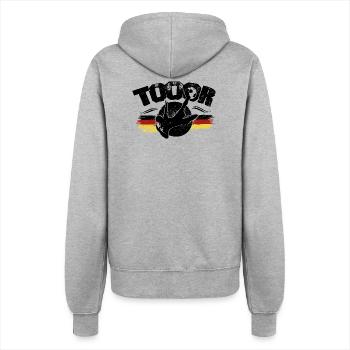 Deutsche Flagge graffiti Kunst Fussball - Frauen Kapuzenjacke - Grau meliert - Hinten - Maraike (178cm)