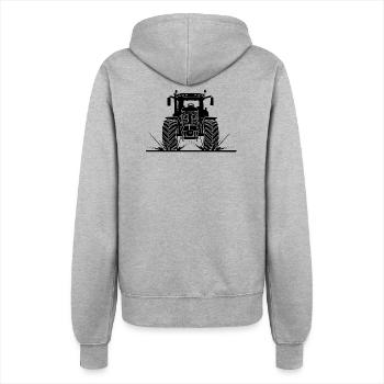 Tractor through mud - Women’s Hooded Jacket - heather grey - Back - Maraike (178cm)