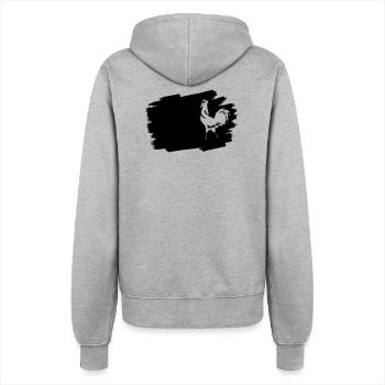 Midnight Glyphs Emblem - Women’s Hooded Jacket - heather grey - Back - Maraike (178cm)