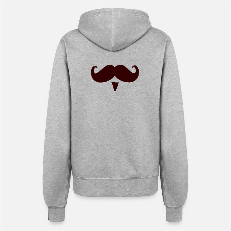 Mustache mustache mustache gift - Women’s Hooded Jacket - heather grey