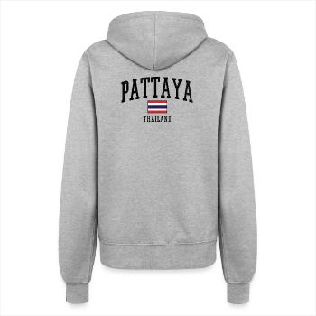 Flag Stripe Contrast Collection - Women’s Hooded Jacket - heather grey - Back - Maraike (178cm)