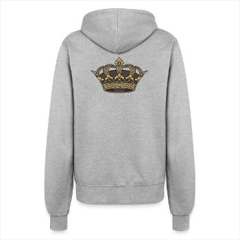 Königskrone Gold Antik Majestät Vektor - Frauen Kapuzenjacke - Grau meliert - Hinten - Maraike (178cm)