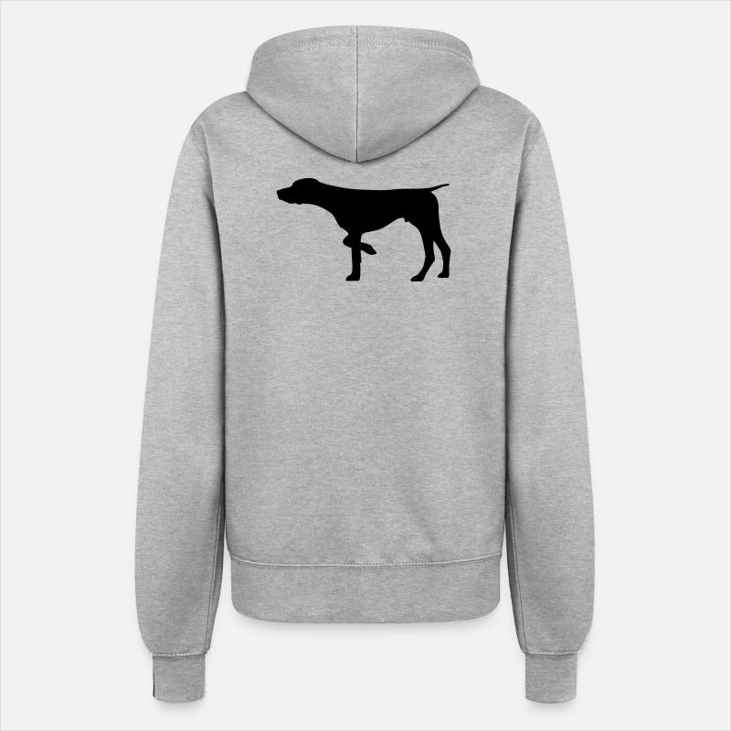 German Shorthaired Pointer - Women’s Hooded Jacket - heather grey