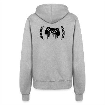 gaming kontroller kranz - Frauen Kapuzenjacke - Grau meliert - Hinten - Maraike (178cm)