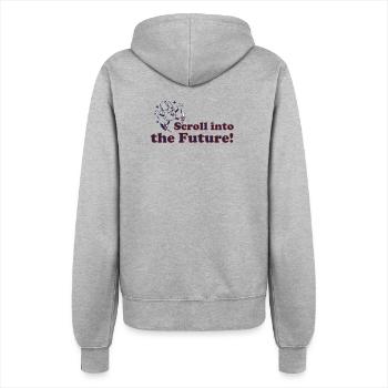 Scroll into the future! - Women’s Hooded Jacket - heather grey - Back - Maraike (178cm)