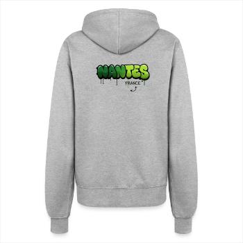 Nantes Graffiti Art Design - Veste à capuche Femme - gris chiné - Dos - Maraike (178cm)