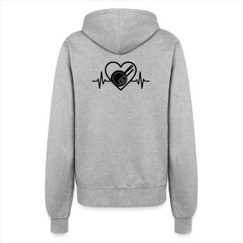 Cooking Pan Kitchen Utensil Heart - Women’s Hooded Jacket - heather grey - Back - Maraike (178cm)