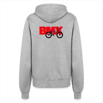 BMX Streetwear Shirt – Urban Style - Frauen Kapuzenjacke - Grau meliert - Hinten - Maraike (178cm)
