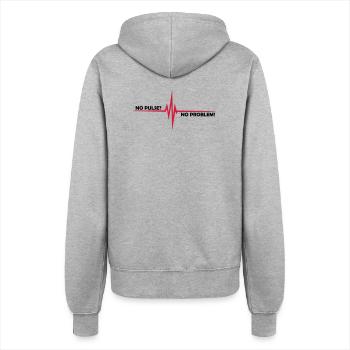 No pulse? - No problem - Women’s Hooded Jacket - heather grey - Back - Maraike (178cm)
