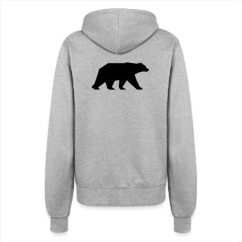 Bear silhouette icon - Women’s Hooded Jacket - heather grey - Back - Maraike (178cm)