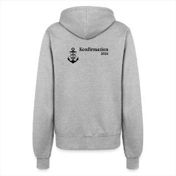 Confirmation 2026 Faith Christian Anchor Rudder - Women’s Hooded Jacket - heather grey - Back - Maraike (178cm)