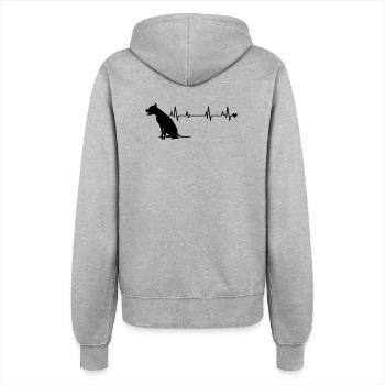 Hund - Frauen Kapuzenjacke - Grau meliert - Hinten - Maraike (178cm)