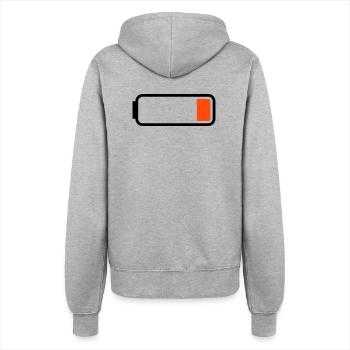 Batterie leer - Frauen Kapuzenjacke - Grau meliert - Hinten - Maraike (178cm)