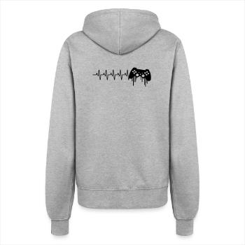Herzschlag gaming kontroller - Frauen Kapuzenjacke - Grau meliert - Hinten - Maraike (178cm)