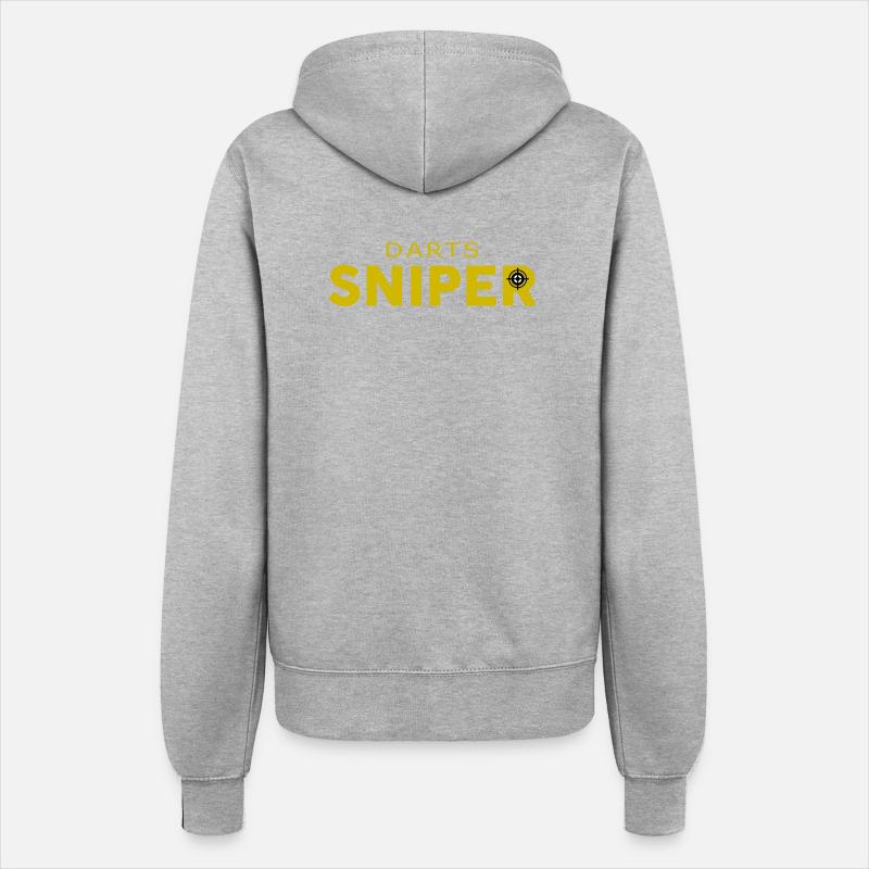 Fléchettes Sniper - Conception de lecteur de précision - Veste à capuche Femme - gris chiné