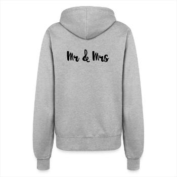 Mr & Mrs Design for Weddings - Women’s Hooded Jacket - heather grey - Back - Maraike (178cm)