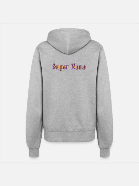 Super Nana - Frauen Kapuzenjacke - Grau meliert