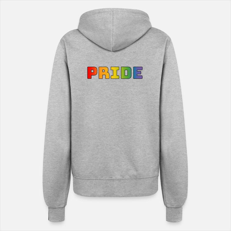 rainbow pride LGBT lgbtqi queer - Women’s Hooded Jacket - heather grey