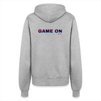game on - Women’s Hooded Jacket - heather grey - Back - Maraike (178cm)