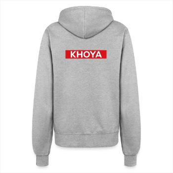 Khoya - Women’s Hooded Jacket - heather grey - Back - Maraike (178cm)