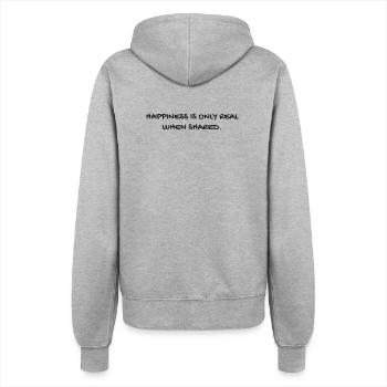 Cinema - Quotes - Film - Citations - Zitat - Humor - Women’s Hooded Jacket - heather grey - Back - Maraike (178cm)
